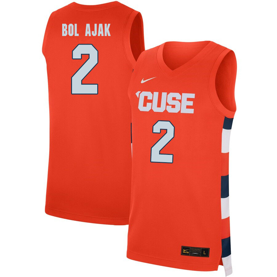 2020 Men #2 John Bol Ajak Syracuse Orange College Basketball Jerseys Sale-Orange